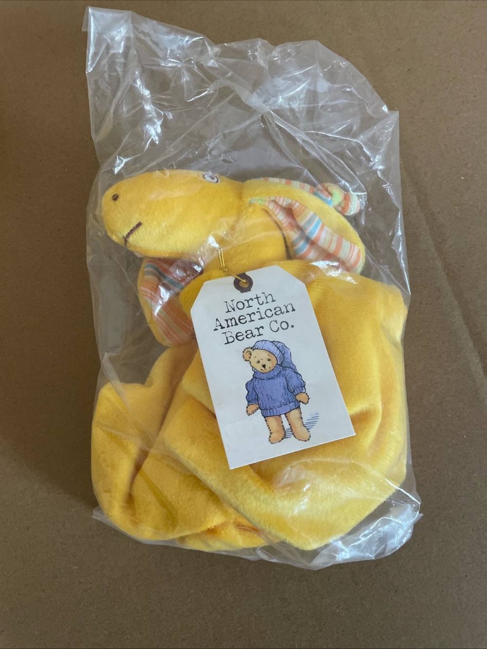 North American Bear Co. Yellow Plush Bunny Comforter